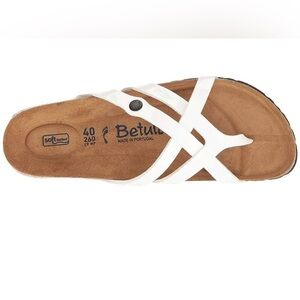 Birkenstock Beulah 40 Vinja patent leather criss-cross strappy slide sandal shoe